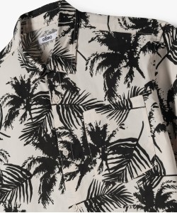 Chemise manches courtes à motifs palmiers garçon